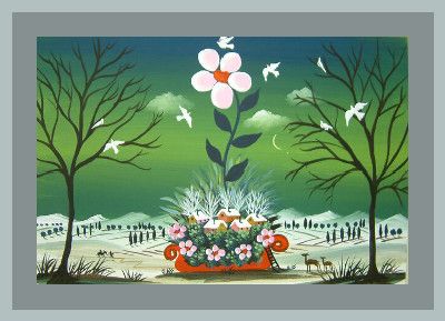 Arca con fiori